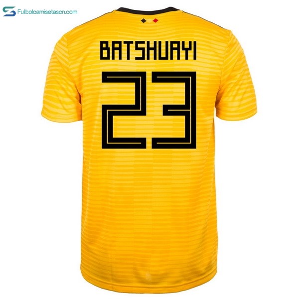 Camiseta Belgica 2ª Batshuayi 2018 Amarillo